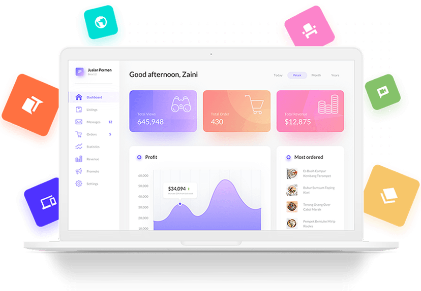 Mockup do App